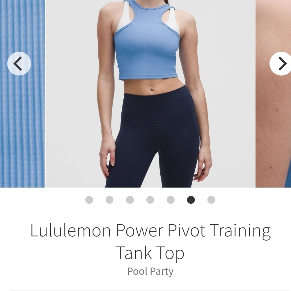 lululemon athletica Pool Party Blue Tank Top Sixe Xs NWT